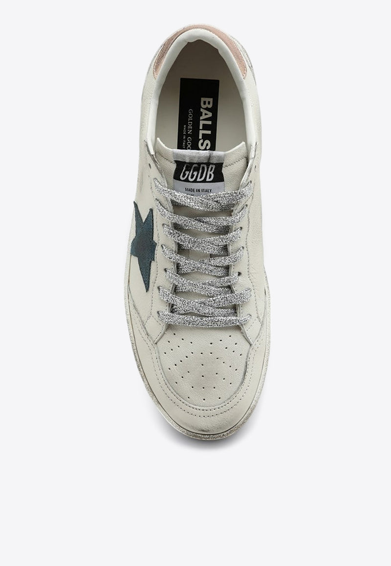 Golden Goose DB Ball Star Distressed Leather Sneakers White GWF00117F006119/P_GOLDE-11918