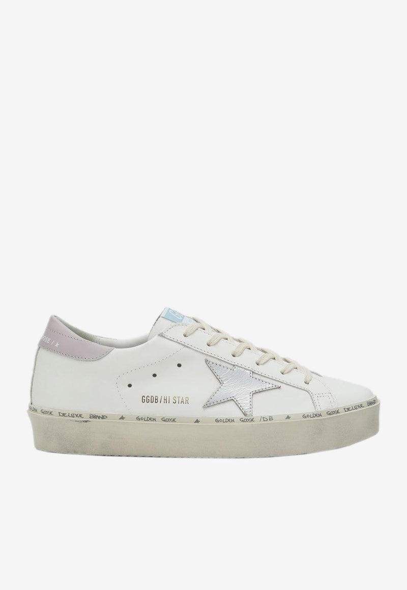 Golden Goose DB Hi-Star Leather Sneakers White GWF00118F006845/Q_GOLDE-10527