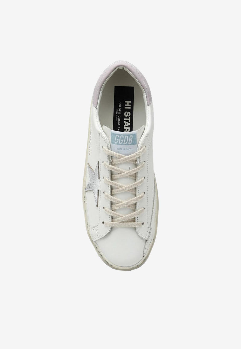 Golden Goose DB Hi-Star Leather Sneakers White GWF00118F006845/Q_GOLDE-10527