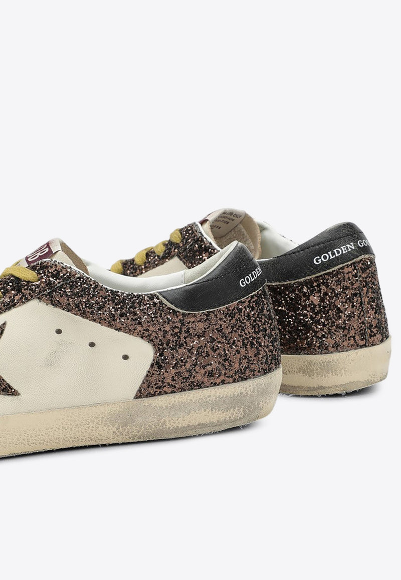 Golden Goose DB Super-Star Glittered Sneakers Brown GWF00476F006155/P_GOLDE-10607