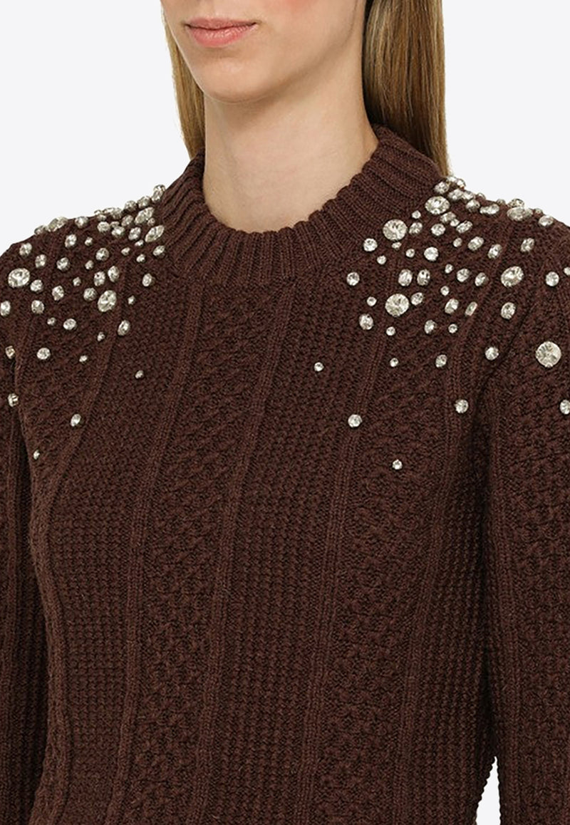 Golden Goose DB Rhinestone-Embellished Wool Sweater GWP01165P001320/N_GOLDE-40247