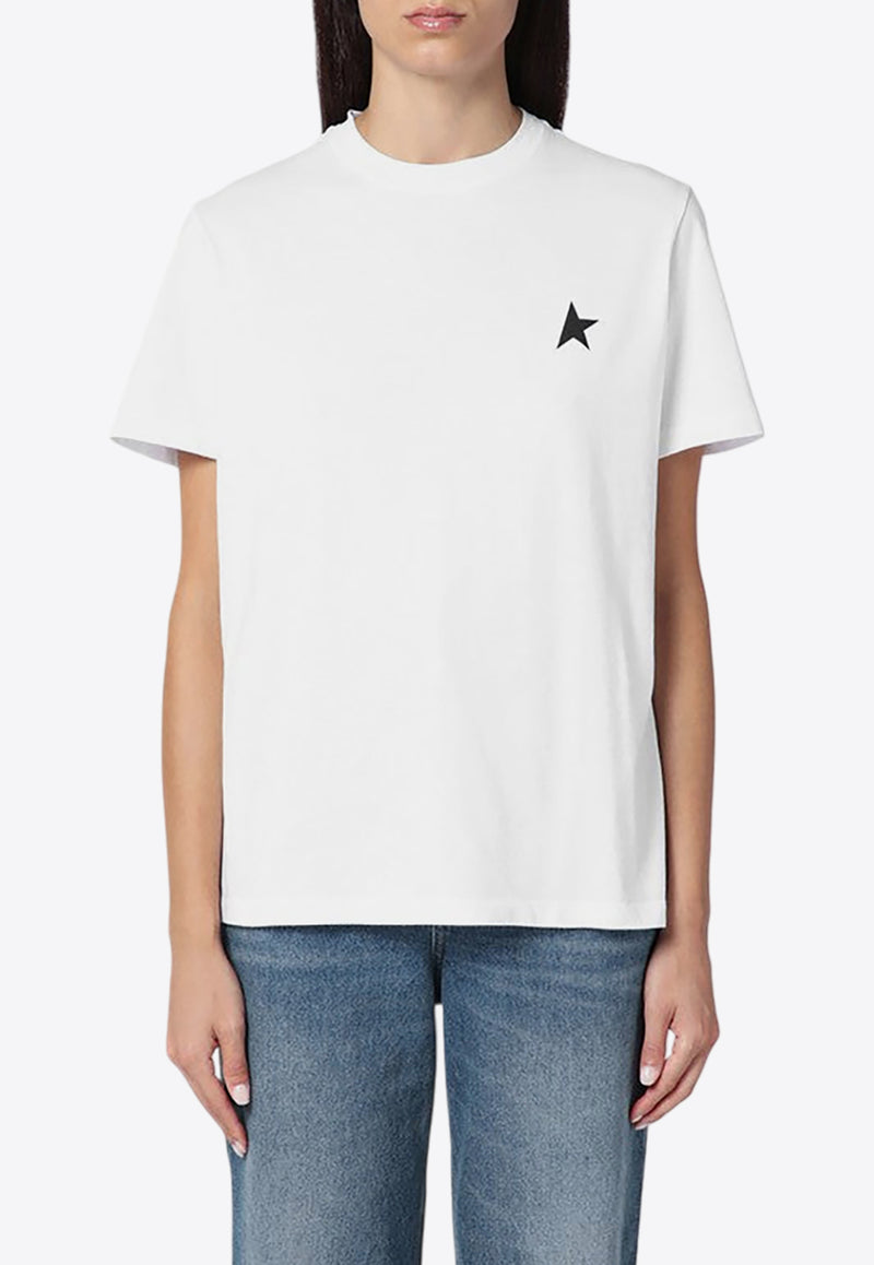 Golden Goose DB Star Print Crewneck T-shirt White GWP01220P000593/P_GOLDE-10364