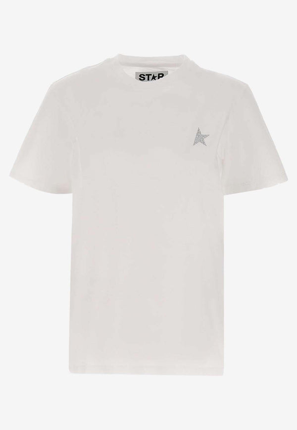 Golden Goose DB Glittered Star T-shirt White GWP01220.P000594.80185WHITE