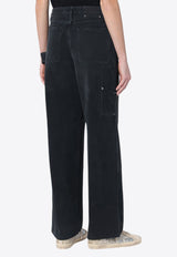 Golden Goose DB Straight-Leg Washed Jeans Black GWP01942P001921/Q_GOLDE-90100