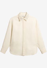 Golden Goose DB Crystal-Embellished Jacquard Shirt GWP02034-P001662-20103IVORY