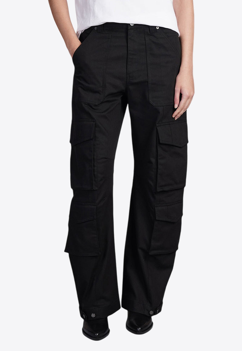 Golden Goose DB Wide-Leg Cargo Pants Black GWP02071.P001558.90100BLACK