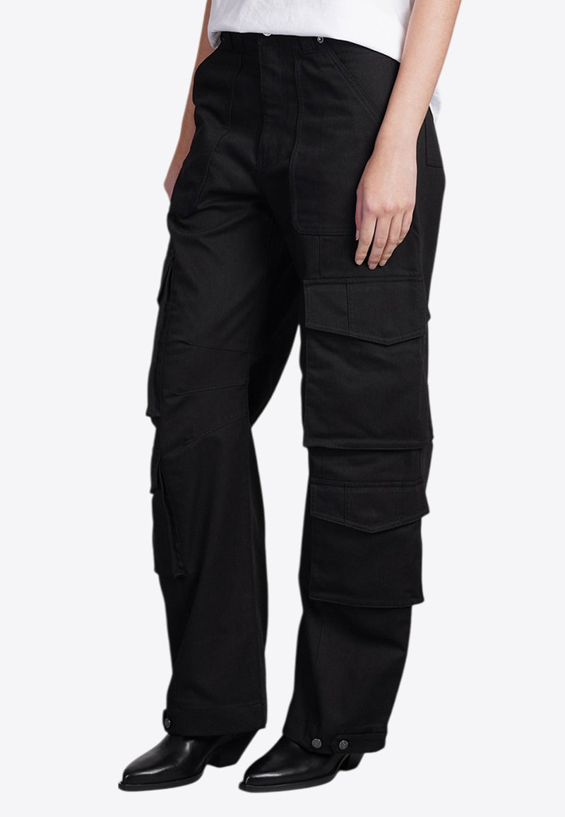 Golden Goose DB Wide-Leg Cargo Pants Black GWP02071.P001558.90100BLACK