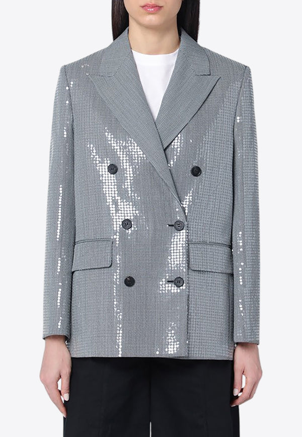 Golden Goose DB Double-Breasted Sequined Blazer Silver GWP02265P001939/Q_GOLDE-82600