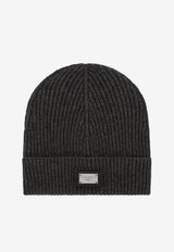 Dolce 
Gabbana Logo Knitted Beanie GXK63T JEMQ5 S8292 Gray