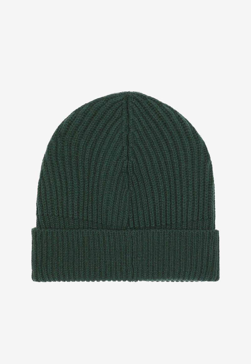 Dolce 
Gabbana Logo Plaque Ribbed Beanie Green GXK63T JEMQ5 V0340