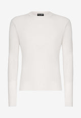 Dolce 
Gabbana Silk Crewneck Sweater White GXX46T JBSIO W0800