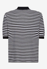 Dolce 
Gabbana V-neck Stripe Polo T-shirt Monochrome GXZ09Z JFMY3 B0789