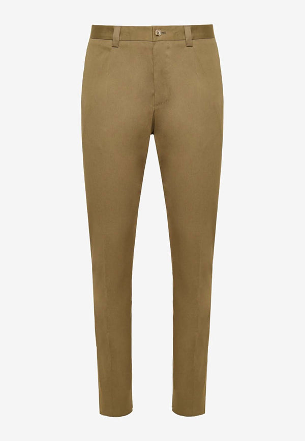 Dolce 
Gabbana Slim-Fit Chino Pants Khaki GY6IET GG825 M0724