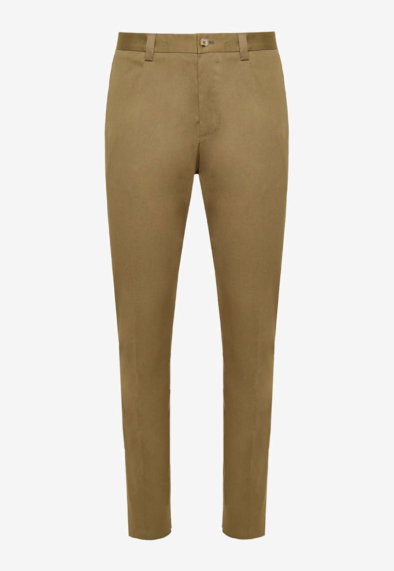 Dolce 
Gabbana Slim-Fit Chino Pants Khaki GY6IET GG825 M0724