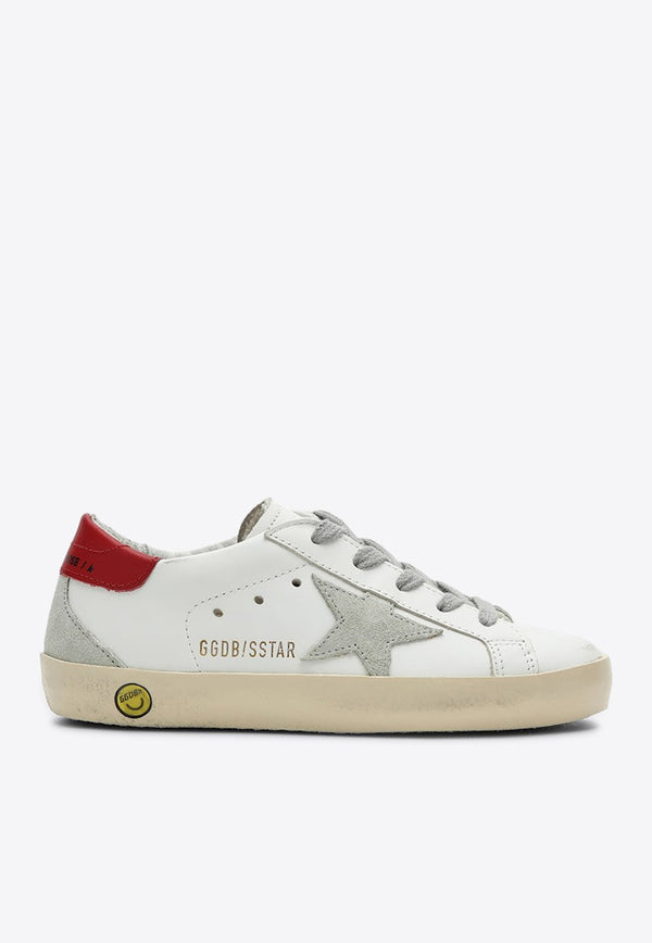 Golden Goose DB Kids Girls Super Star Leather and Suede Sneakers White GYF00102F004338/P_GOLDE-10218