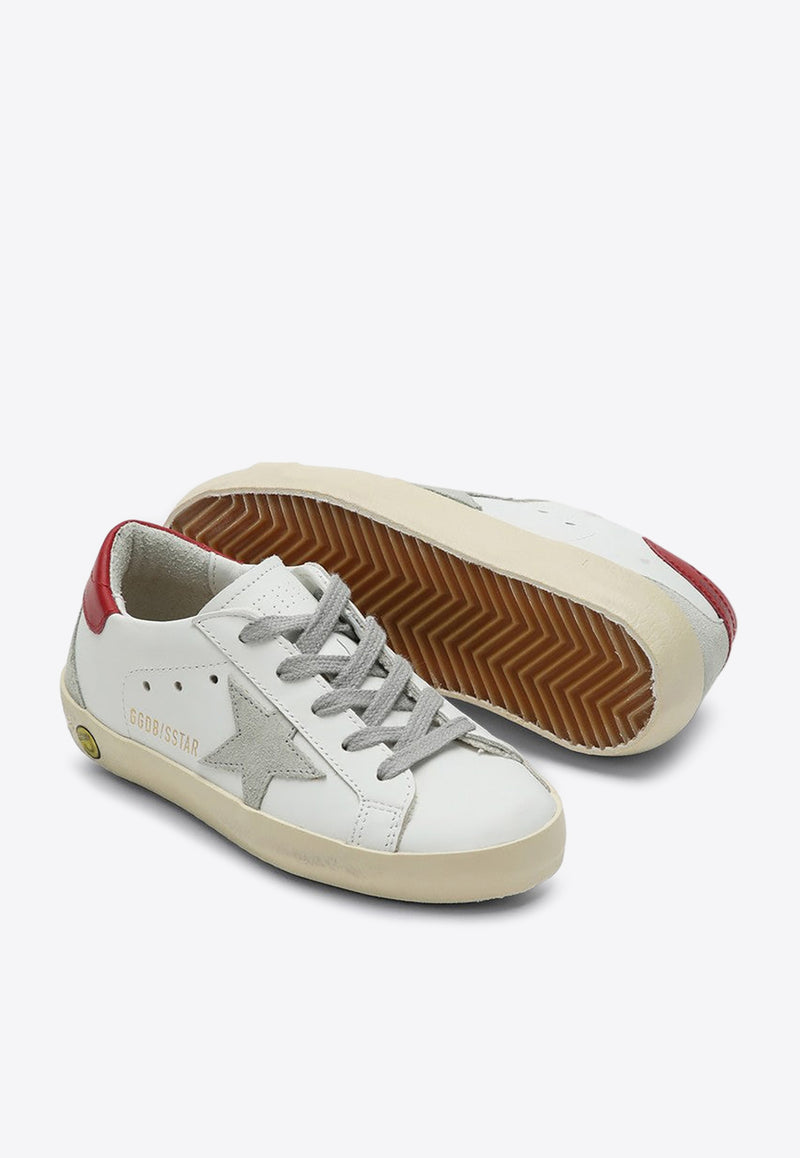 Golden Goose DB Kids Girls Super Star Leather and Suede Sneakers White GYF00102F004338/P_GOLDE-10218