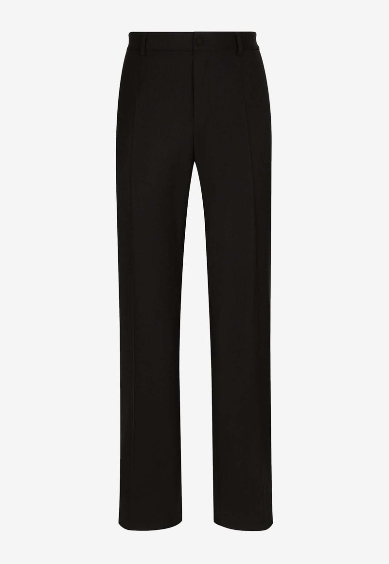 Dolce 
Gabbana Straight-Leg Tailored Wool Pants Black GYZMHT GH667 N0000