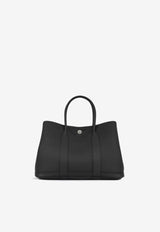 Hermès Garden Party 30 in Black Negonda Leather with Palladium Hardware