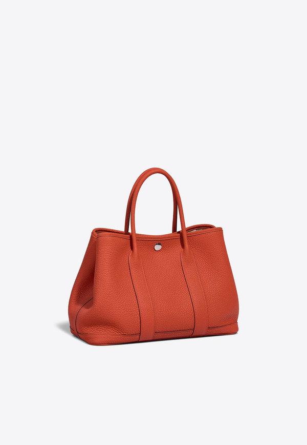 Hermès Garden Party 30 in Capucine Veau Negonda Leather with Palladium Hardware