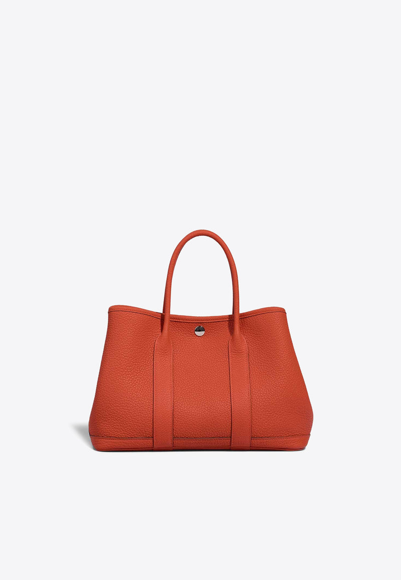 Hermès Garden Party 30 in Capucine Veau Negonda Leather with Palladium Hardware