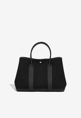 Hermès Garden Party 36 in Black Toile and Veau Negonda with Palladium Hardware