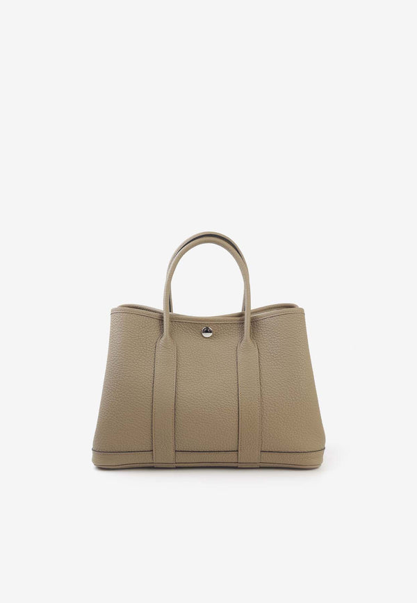 Hermès Garden Party 30 in Beige Marfa Negonda Leather with Palladium Hardware