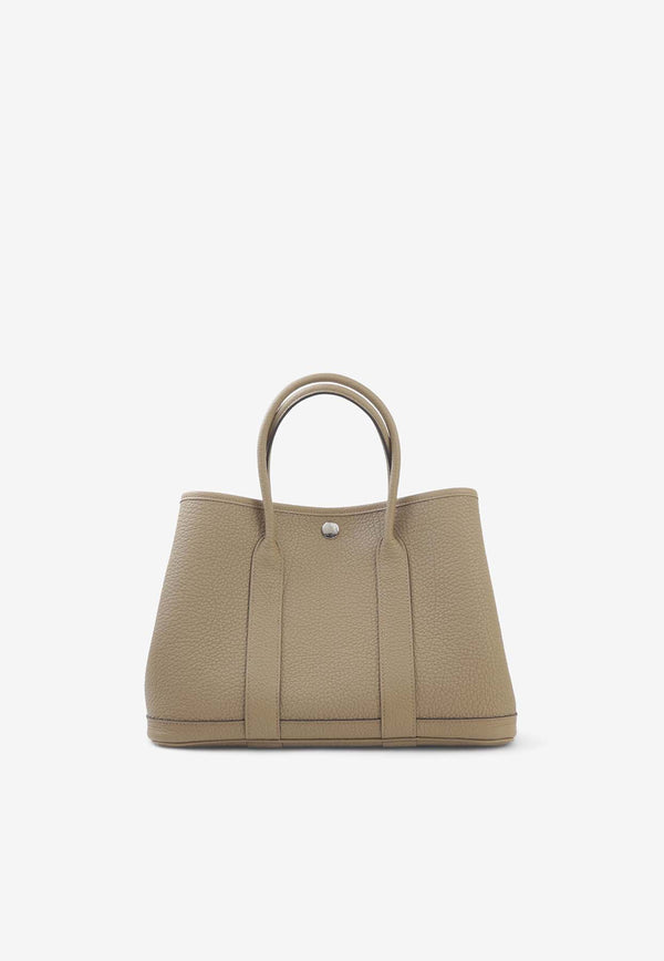 Hermès Garden Party 30 in Beige Marfa Negonda Leather with Palladium Hardware