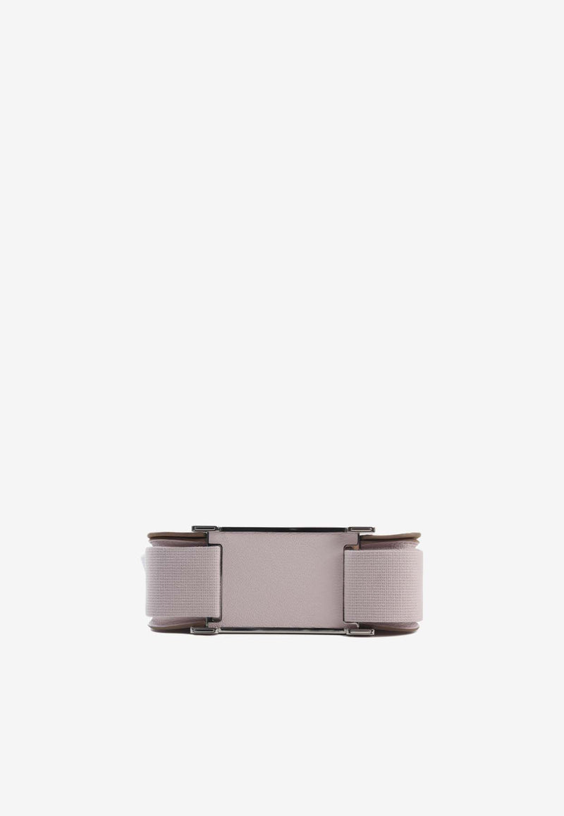 Hermès Geta Verso in Mauve Pale and Chai Chevre Leather with Palladium Hardware