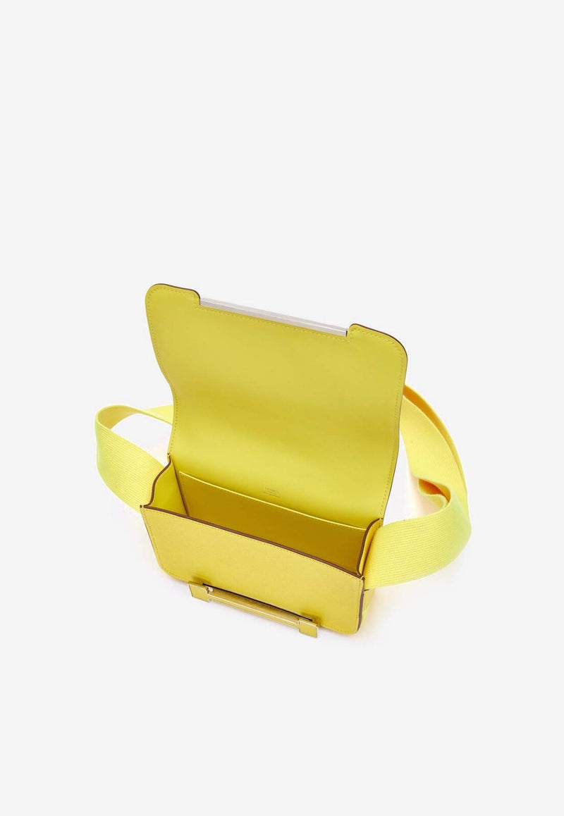 Hermès Geta Shoulder Bag in Jaune de Naples Chevre Leather with Palladium Hardware