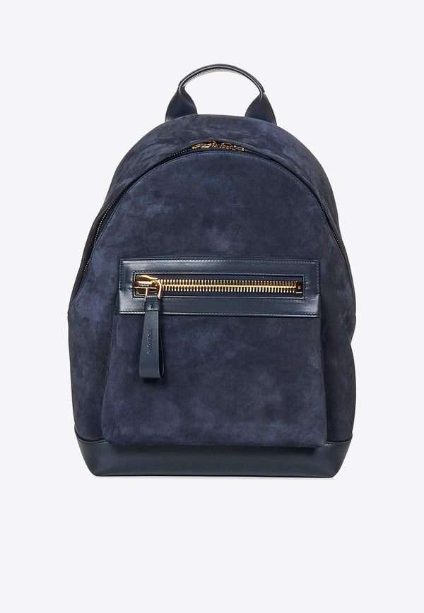 Tom Ford Buckley Suede Backpack H0397-LCL323G 1L003 Blue