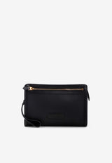 Tom Ford Logo Leather Zipped Pouch H0561-LCL213G 1N001 Black