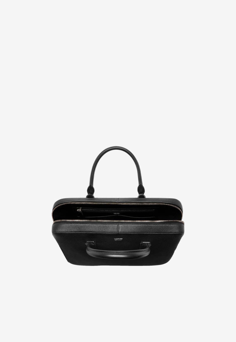 Tom Ford Elliot Leather Briefcase H0651-LCL213S 1N001 Black