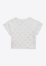 Givenchy Kids Girls All-Over 4G Logo T-shirt White H30076-BCO/O_GIV-10P