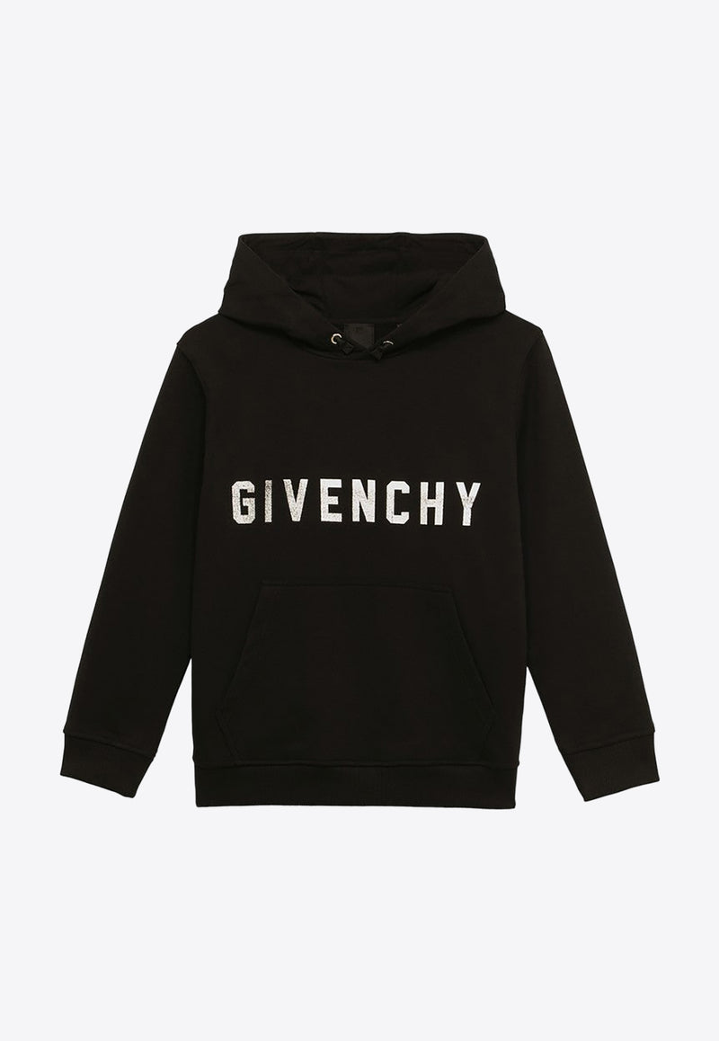 Givenchy Kids Boys Logo Print Hooded Sweatshirt Black H30146-ACO/O_GIV-09B