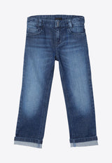 Givenchy Kids Girls 4G Monogram Washed Jeans Blue H30306-ADE/P_GIV-Z10