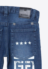 Givenchy Kids Girls 4G Monogram Washed Jeans Blue H30306-ADE/P_GIV-Z10