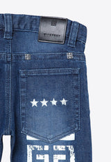 Givenchy Kids Girls 4G Monogram Washed Jeans Blue H30306-BDE/P_GIV-Z10