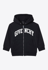 Givenchy Kids Boys Zip-Up Logo Hoodie Black H30319-BCO/P_GIV-09B