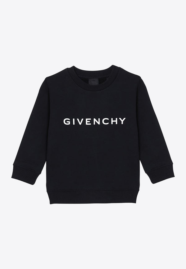 Givenchy Kids Boys Logo Print Sweatshirt Black H30324-BCO/P_GIV-09B