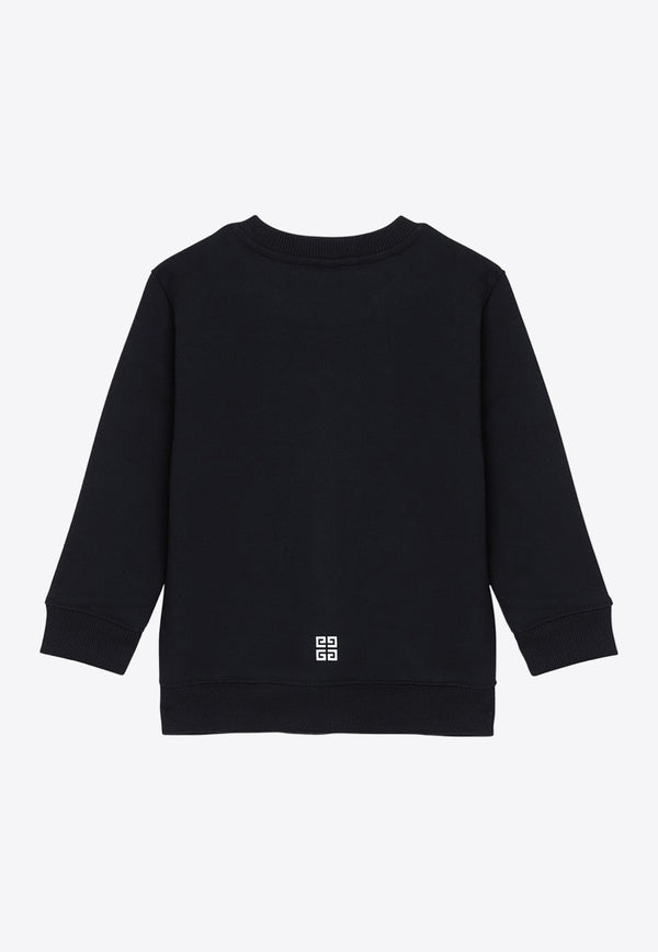 Givenchy Kids Boys Logo Print Sweatshirt Black H30324-BCO/P_GIV-09B