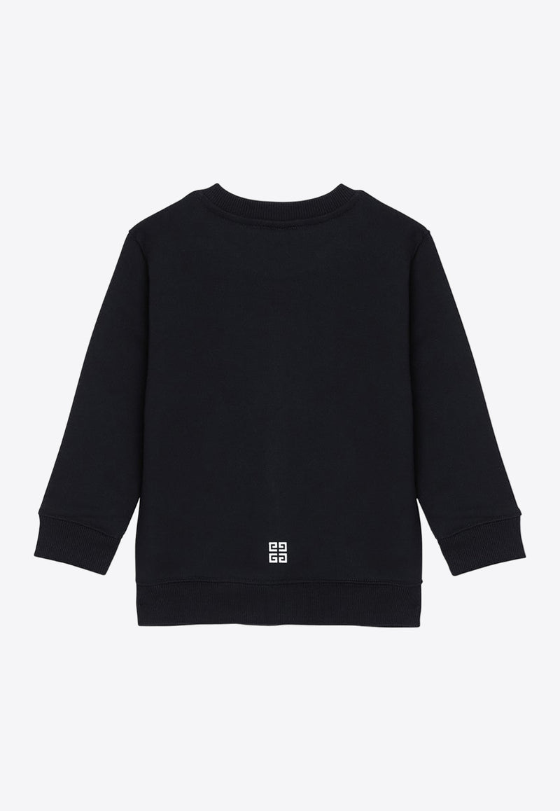 Givenchy Kids Boys Logo Print Sweatshirt Black H30324-BCO/P_GIV-09B