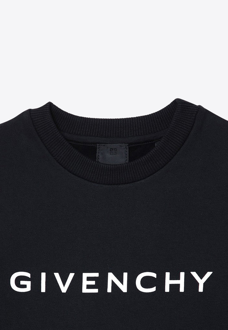 Givenchy Kids Boys Logo Print Sweatshirt Black H30324-BCO/P_GIV-09B