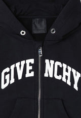 Givenchy Kids Boys Logo Print Zip-Up Hoodie Black H30466-BCO/P_GIV-09B