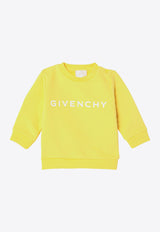 Givenchy Kids Babies Logo Print Sweatshirt Yellow H30472-ACO/P_GIV-526