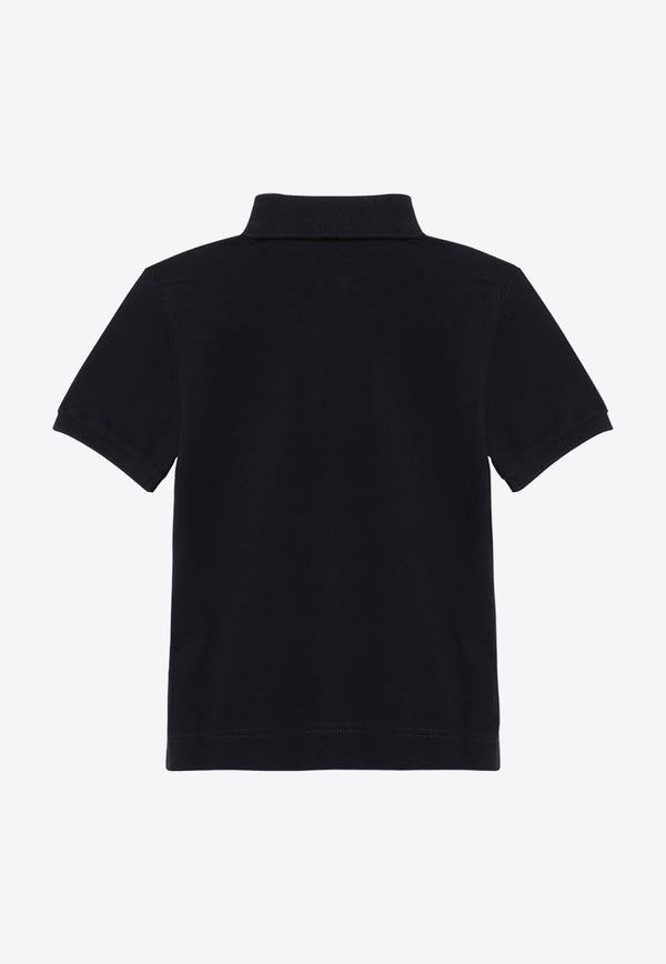 Givenchy Kids Boys Logo Embroidered Polo T-shirt Black H30555-ACO/P_GIV-09B