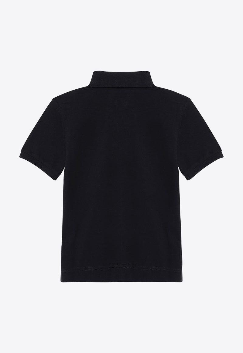 Givenchy Kids Boys Logo Embroidered Polo T-shirt Black H30555-ACO/P_GIV-09B