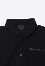 Givenchy Kids Boys Logo Embroidered Polo T-shirt Black H30555-BCO/P_GIV-09B