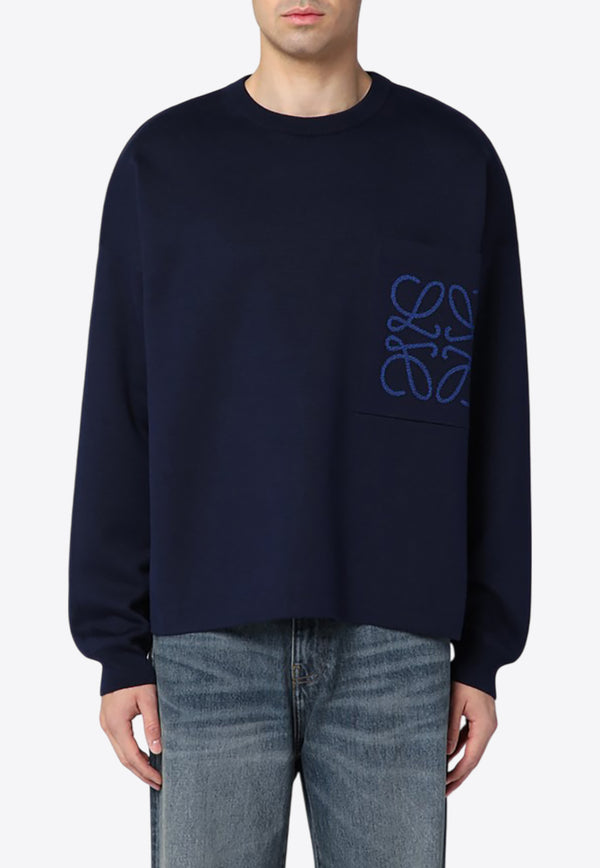 Loewe Anagram Crewneck Sweater Blue H526Y14KKICO/Q_LOEW-5110