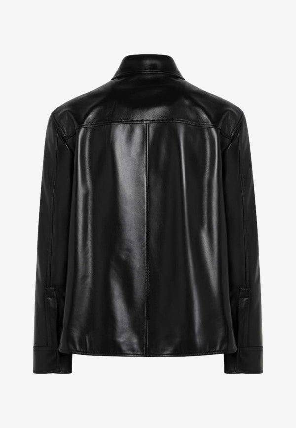 Loewe Anagram Embossed Leather Jacket Black H526Y31L35LE/Q_LOEW-1100