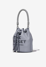 Marc Jacobs The Leather Logo Bucket Bag Gray H652L01PF22-050GREY